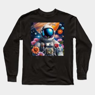 Trippy Astronaut Dreamscape – Cosmic Odyssey 11 Long Sleeve T-Shirt